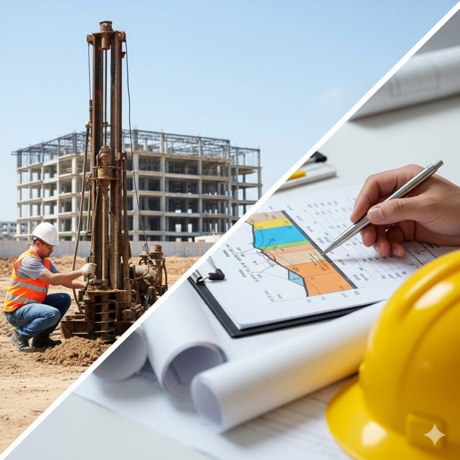 LAUDO GEOLÓGICO-GEOTÉCNICO: execução de sondagem SPT e investigação geotécnica de solo para segurança de fundações e estabilidade de encostas em Curitiba pela GeoBitte.